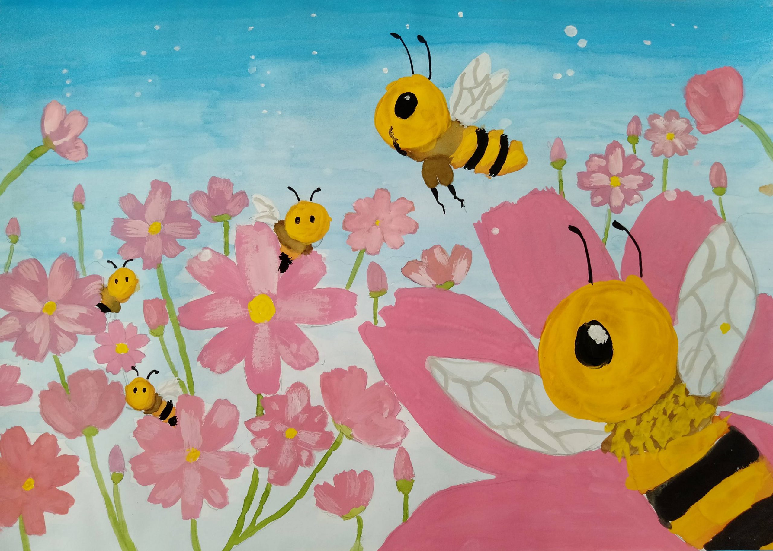 ミツバチの１枚画コンクール③ 絵画造形教室アートラボ